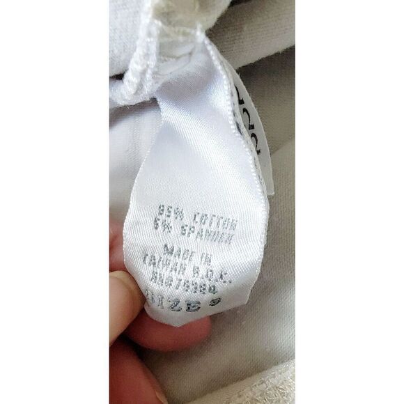 By Chico's 3 T-Shirt 3/4 Sleeve Neutral Fall Colors Beaded Cotton Blend Stretch - Picture 8 of 8